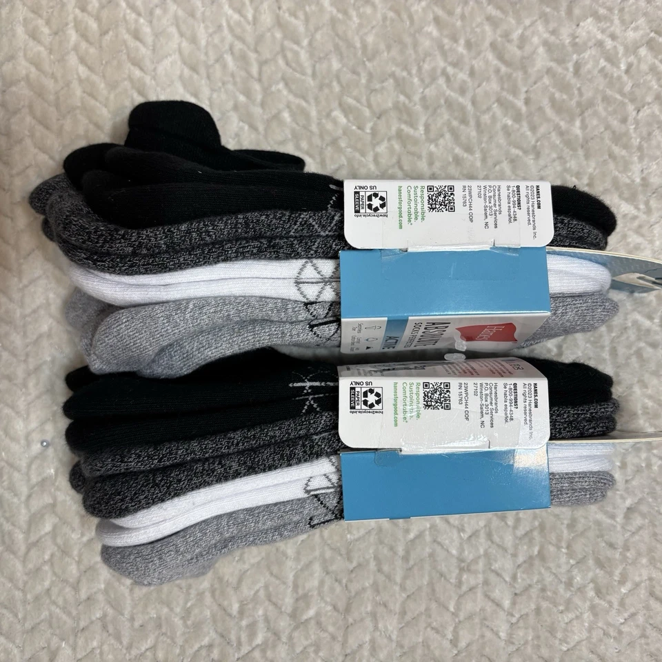 Women’s Hanes Absolute Active No Show Tab Socks 8pr Size 5-9 Multicolor - Image 4 of 4