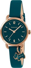 Image of RADLEY Ladies Watch with Green Dial and Green Leather Strap RY21932A