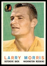 1959 Topps Football Card Larry Morris Washington Redskins #141 EX-MT