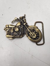 Vintage Motorcycle Biker Vintage Belt Buckle Solid Brass 2526 Pre Owned