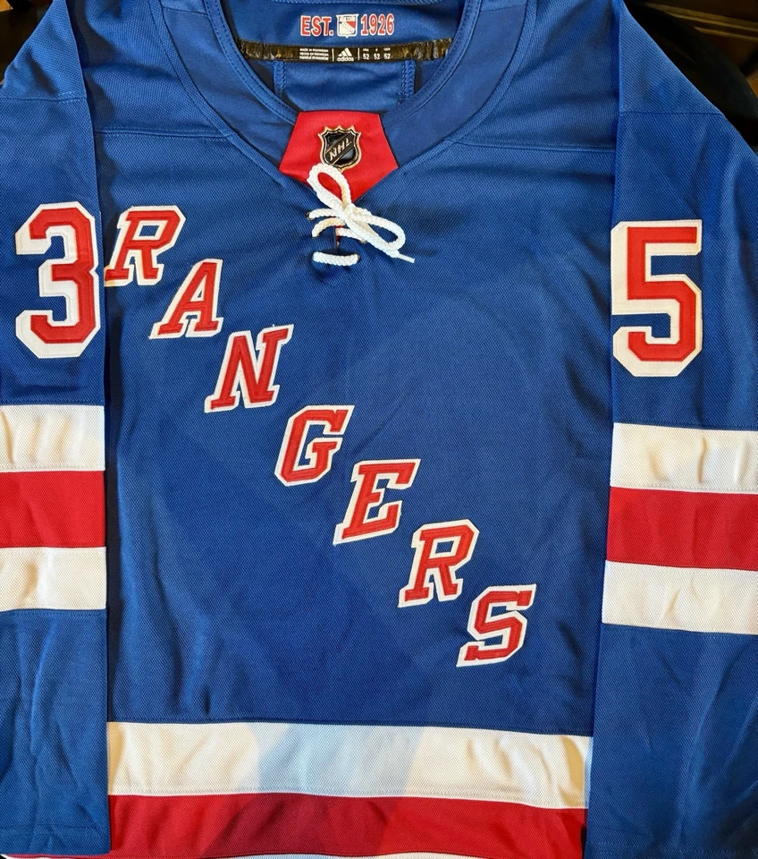 CAMISETA AUTO FIRMADA POR MIKE RICHTER LEYENDA DE LOS RANGERS DE NUEVA YORK CON 94 CAMPEONES RARA JSA Foto 2 de 3