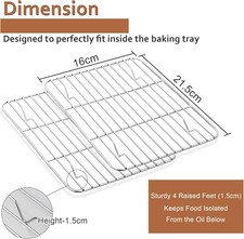 Haware Cooling Rack Set of 2, Mini Stainless Steel Wire Grill Rack for Baking...