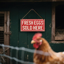 Farm Fresh Eggs Sign, Chicken Coop Signs, Eggs for Sale Signs for Outside, Fa...