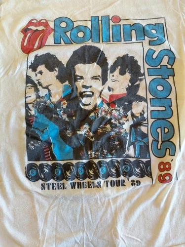 Thin 89 Sportswear Rolling Stones Steel Wheels Tour Shir Vintage vintage concert t-shirt, vintage, single stitch, B+ condition
