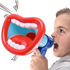 Bull Horn Loud Speaker Kids Voice Changer Toy Megaphone Function Toys Party Game