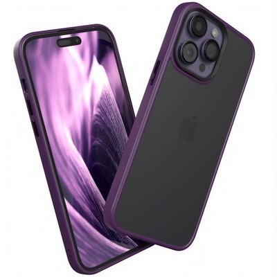 EAZY CASE für Apple iPhone 14 Pro Max Bumper Slim Cover Hülle Rand Schutz Lila