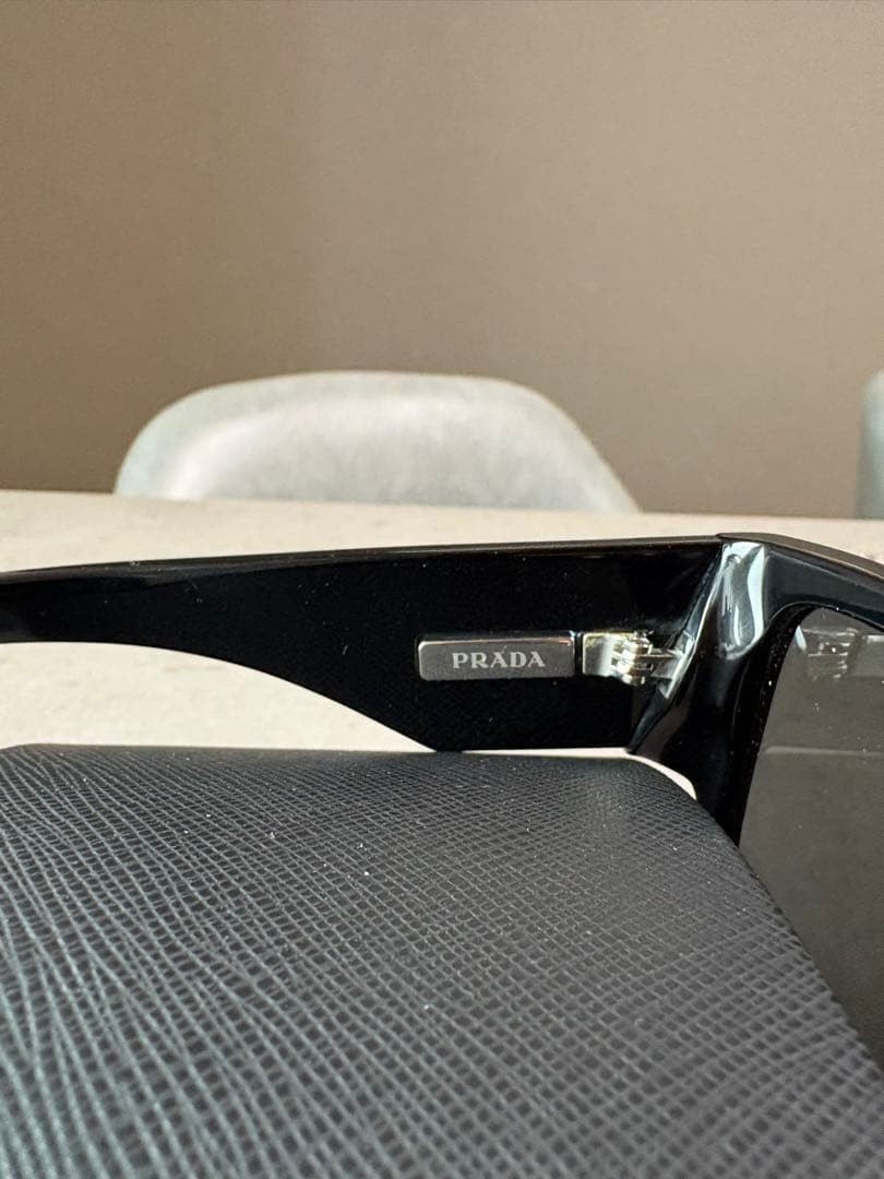 PRADA Square Frame Sunglasses Black Logo, Women's & Men's Used thumbnail 7