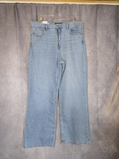 Aeropostale Women's High Rise Wide Leg Jean Size 14 Medium Wash