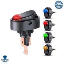 5PCS 12V LED Lighted Rocker Switch Kit for Car, Marine, RV, Truck Motorcycle
