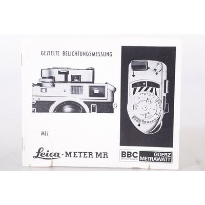 Leitz Leica Leicameter MR Manual DE Spot Metering Condition B+