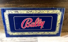 Vintage Blue Bally Las Vegas Casino Resort Slot Machine Belly Glass Sign