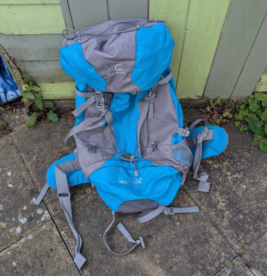 Karrimor Skido 65L Wanderrucksack - blau/grau - leicht gebraucht, Top Zustand