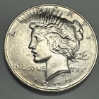 1927-D $1 Peace Silver Dollar AU Uncirculated Details-Heavy Hairlines Cleaned.