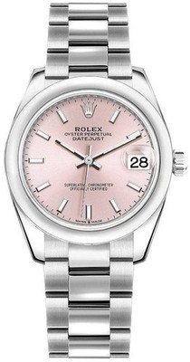 Rolex Datejust 31mm Pink Dial Stainless Steel Oyster Women's Watch 278240-0007