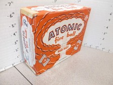 candy box 1950s ATOMIC FIREBALL atom bomb mushroom cloud red hot store display