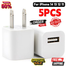 USB Wall Charger Fast Charging Power Adapter 1-5PCS US Plug Travel Charger