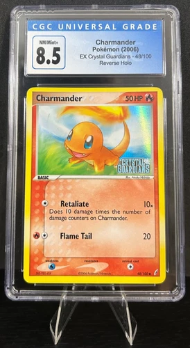 2006 POKEMON EX CRYSTAL GUARDIANS 48/100 CHARMANDER REVERSE HOLO CGC 8.5