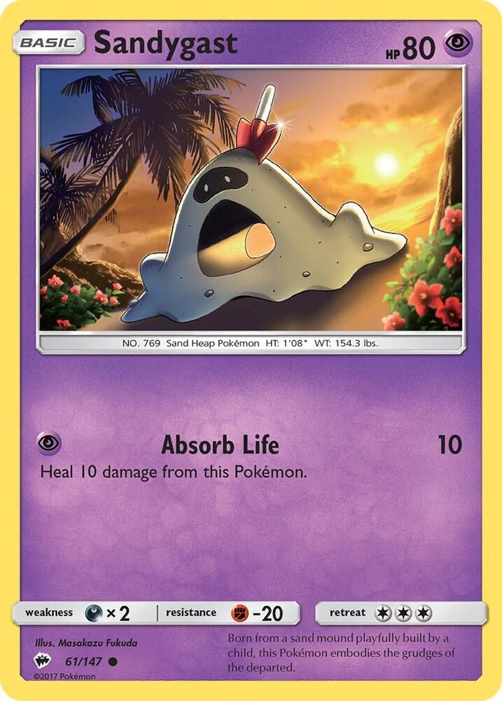 Sandygast 61/147 SM - Burning Shadows NM Pokémon TCG