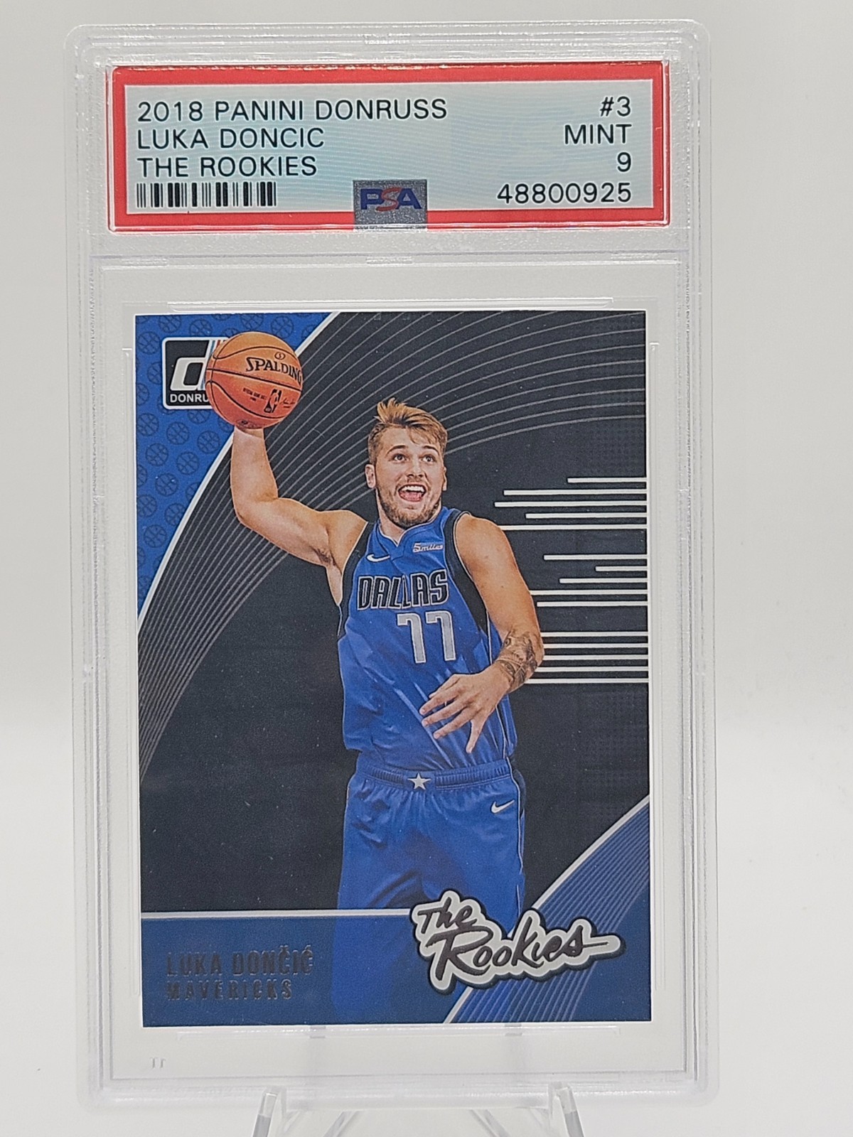 Luka Doncic Panini 2018-19 Donruss Optic The Rookies #3 RC PSA 9
