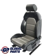 Audi A6 C6 4F S-Line Asiento Delantero Calefactable Cuero Negro Gris Izquierdo
