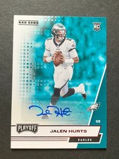 2020 Panini Playoff Red Zone #214 Jalen Hurts RC Rookie Auto Autographs
