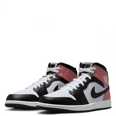 Nike Air Jordan 1 Mid Shoes White Black Rust Pink DQ8426-100 Men's