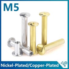 M5 Flat Head Chicago Screw Back Rivets DIY Durable Leathercrafts Scrapbooking