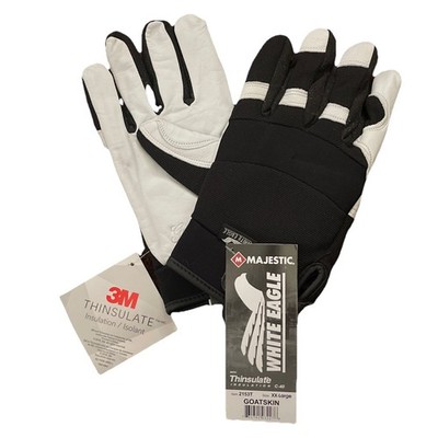 Goatskin Work Gloves White Eagle 2153T Size XXL. w/Neoprene Knuckle Protection