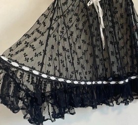 Romantic Agent Provocateur Lace Nightie Babydoll SM Black Bow Coquette Lingerie