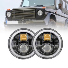 Für PUCH G G-Klasse 250 GD Wolf W460  7 Zoll Paar E24 LED Scheinwerfer DRL