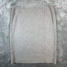 Vintage Ralph Ralph Lauren Pencil Skirt Lana / Wool Blend Gray Womens 10