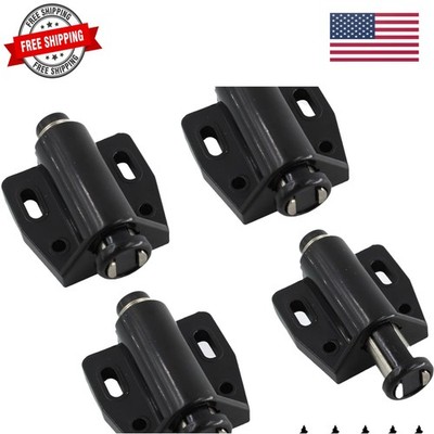 Black Magnetic Touch Latch, Push to Open Cabinet Magnetic Door Latches, Magne...