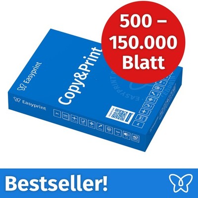 Easyprint Druckerpapier Kopierpapier 500 - 150000 Blatt A4 80g Premium Hochweiß