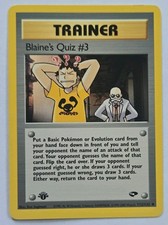 WOTC Pokémon Blaine's Quiz #3 1st Edition Gym Challenge Uncommon 112/132 Vintage on eBay