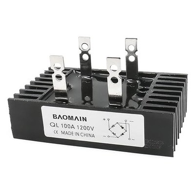 Heatsink Diode Bridge Rectifier for Converting Single Phase Current Input to DC