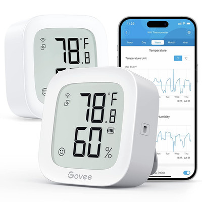 Wifi Thermometer Hygrometer 2Pack H5103, Indoor Temperature Humidity Sensor with