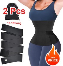 2 Pcs Waist Trainers Wrap Ab Stomach Weight Loss Fat Burner Slimming For Women