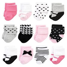 baby-girls Newborn Socks 0-6 Months 12 Little Lady 12-pack