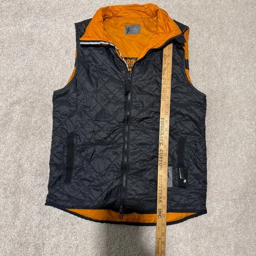 Chrome Industries Reversible Vest Men's Medium Black Quilted Cycling Full Zip image 3