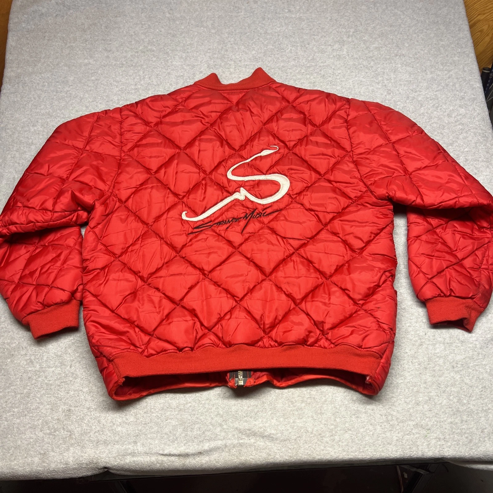 Rare Vintage Tech Nine Jacket Mens XL Quilted N9NE Strange Music Hiphop Red image 12
