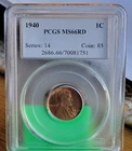 1940 LINCOLN 1C MS66 RD  PCGS