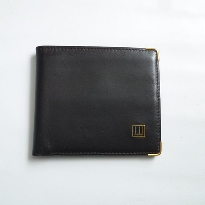 Dunhill Bi-Fold Wallet With Coin Purse And Chocolate Men Rare Model Limited Edit