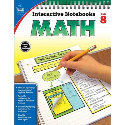 Carson Dellosa Math, Grade 8 Resource Book (Interactive Notebooks) by Baldwin