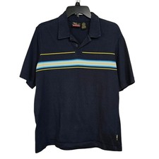 Quicksilver Navy Cotton Polo Shirt Skate Surf Y2K Vintage Men's Size M