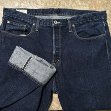 Best Made Co Jeans Mens 38 (fits 40x34) Blue Straight Selvedge Denim Indigo USA