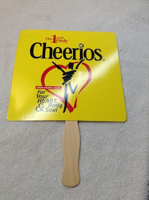 Vintage The 1 And Only Cheerios Paper Advertising Fan For Your Heart