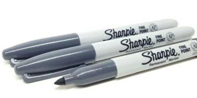 3x Sharpie SCHIEFERGRAU Permanentmarker mit feiner Spitze