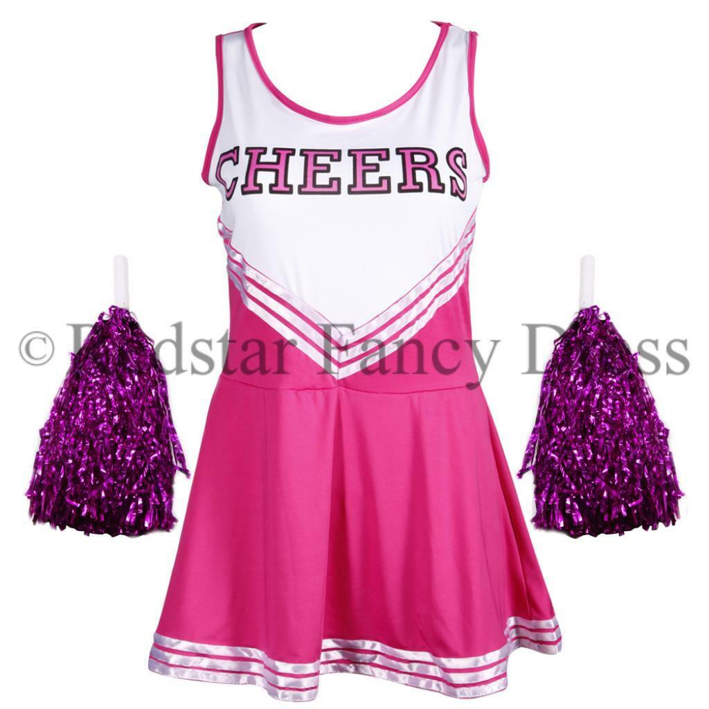 CHEERLEADER COSTUME FANCY DRESS OUTFIT HIGH SCHOOL DANCE UNIFORM