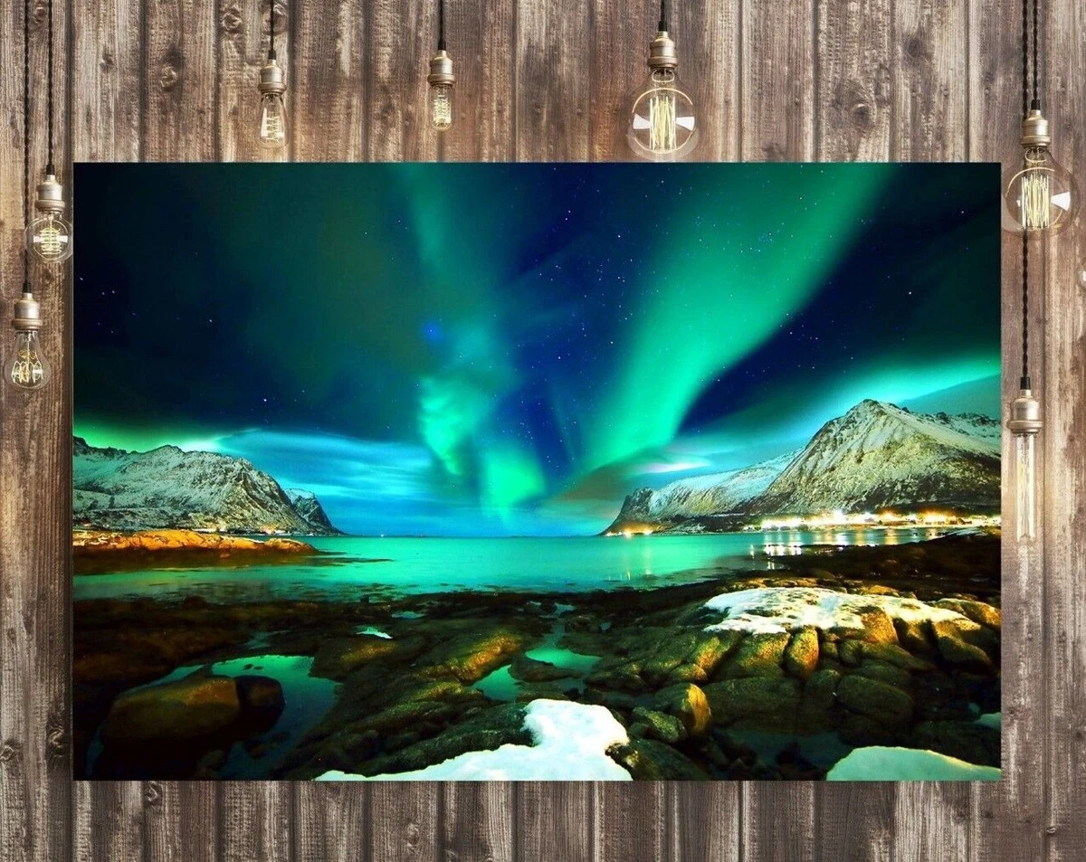 Aurora borealis cheap canvas art