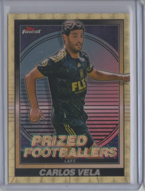 2022 Finest MLS Prized Footballers Superfractor #PF2 Carlos Vela 1/1 Gold Vinyl